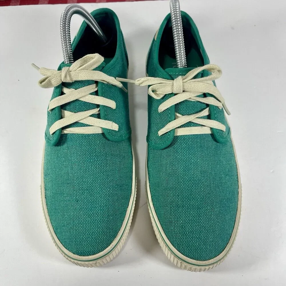 TOMS Paseo Canvas Sneakers – Teal Green – Men’s Size 7.5